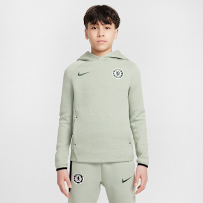 Chelsea FC Tech Nike Futbol Fleece Kapüşonlu Genç Çocuk (Erkek